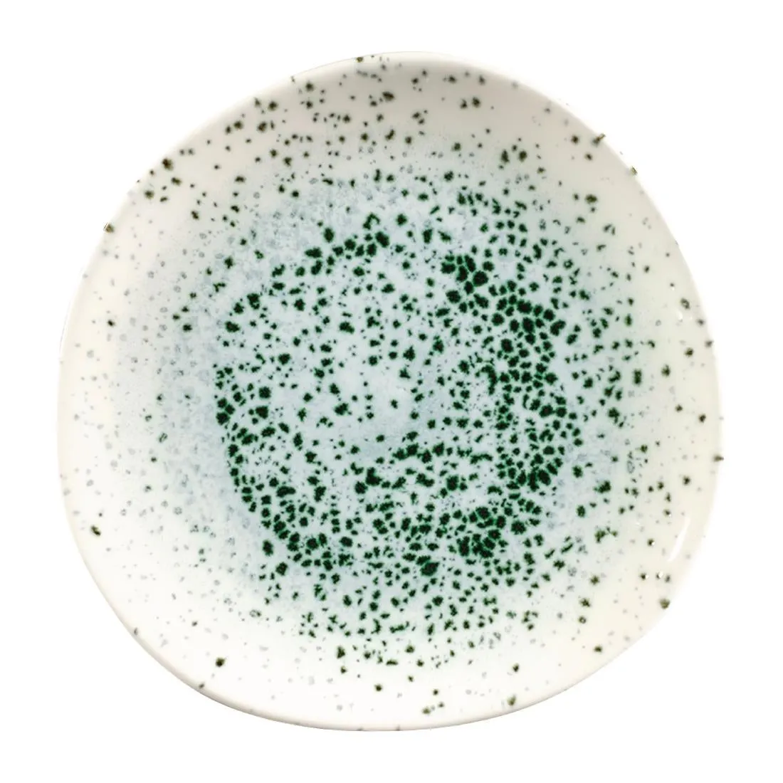 FC122 Churchill Studio Prints Mineral Green Centre Print Organic Round Plates 210mm (Pack of 12)