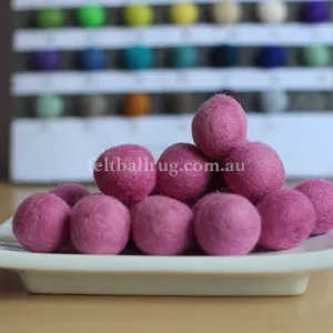 Felt Ball Pastel Pink 1CM,  2CM, 2.5CM, 3CM, 4CM Colour 10