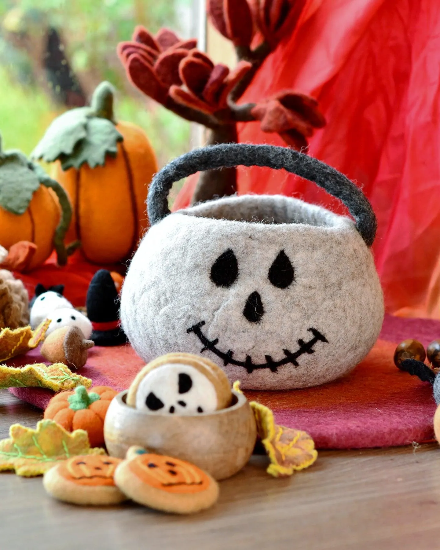 Felt Frazzled Pumpkin Cookie
