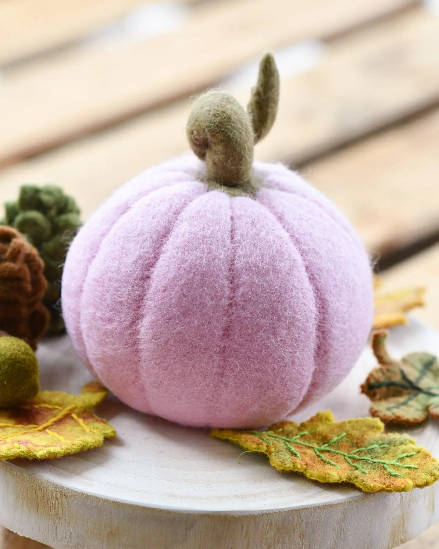Felt Pastel Pink Pumpkin