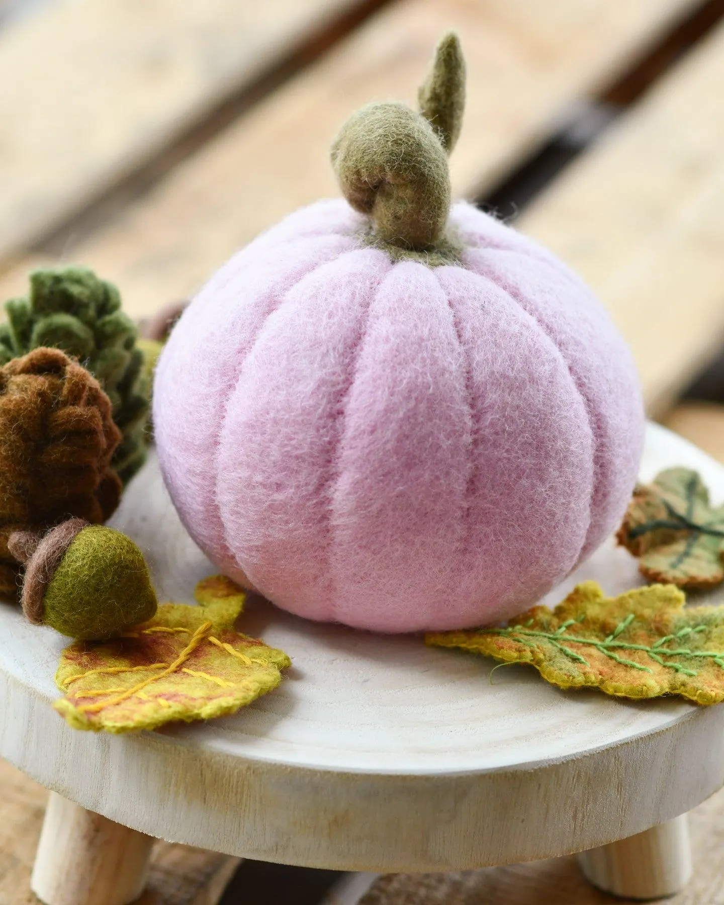 Felt Pastel Pink Pumpkin