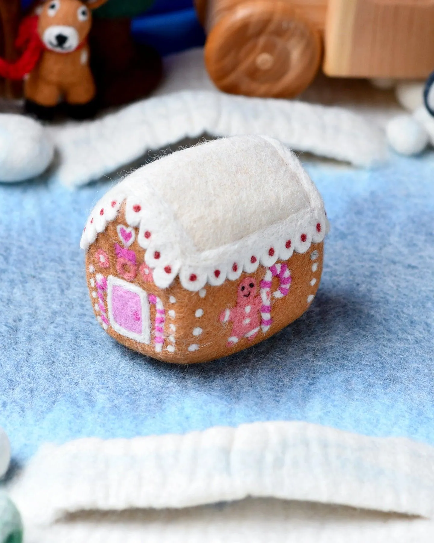 Felt Pink Gingerbread House