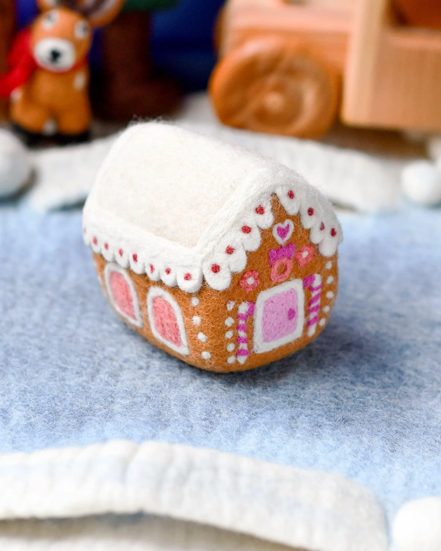 Felt Pink Gingerbread House