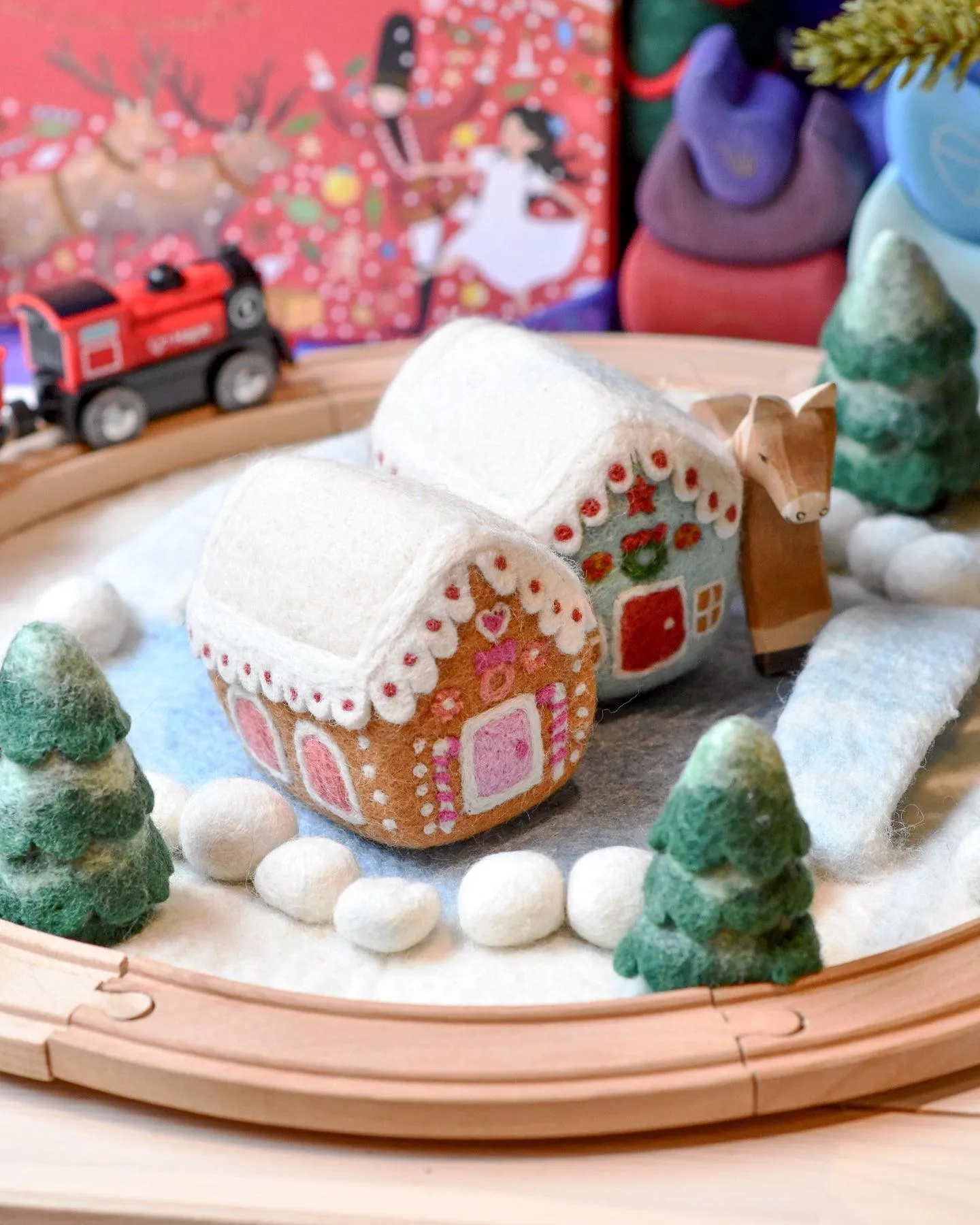 Felt Pink Gingerbread House
