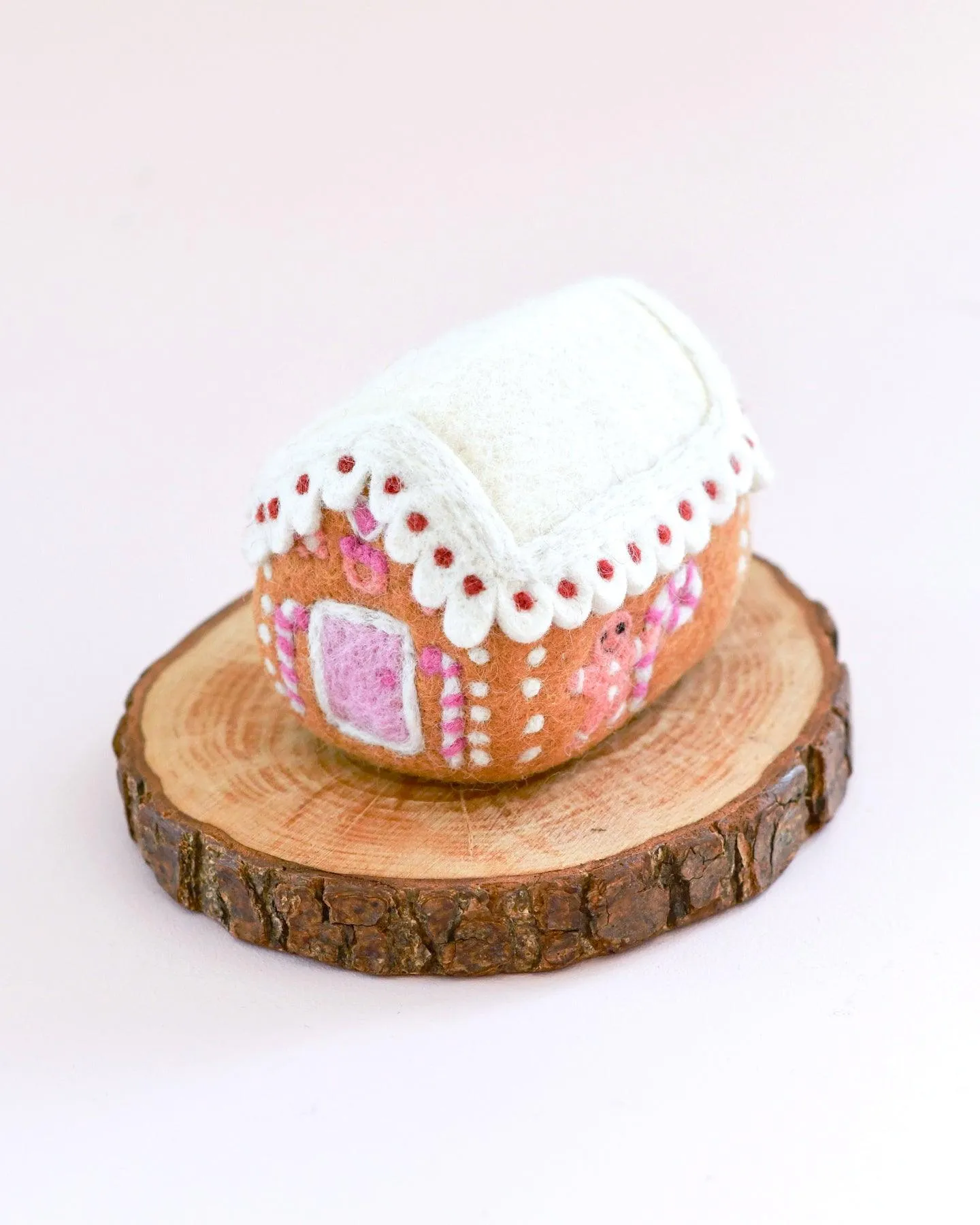 Felt Pink Gingerbread House