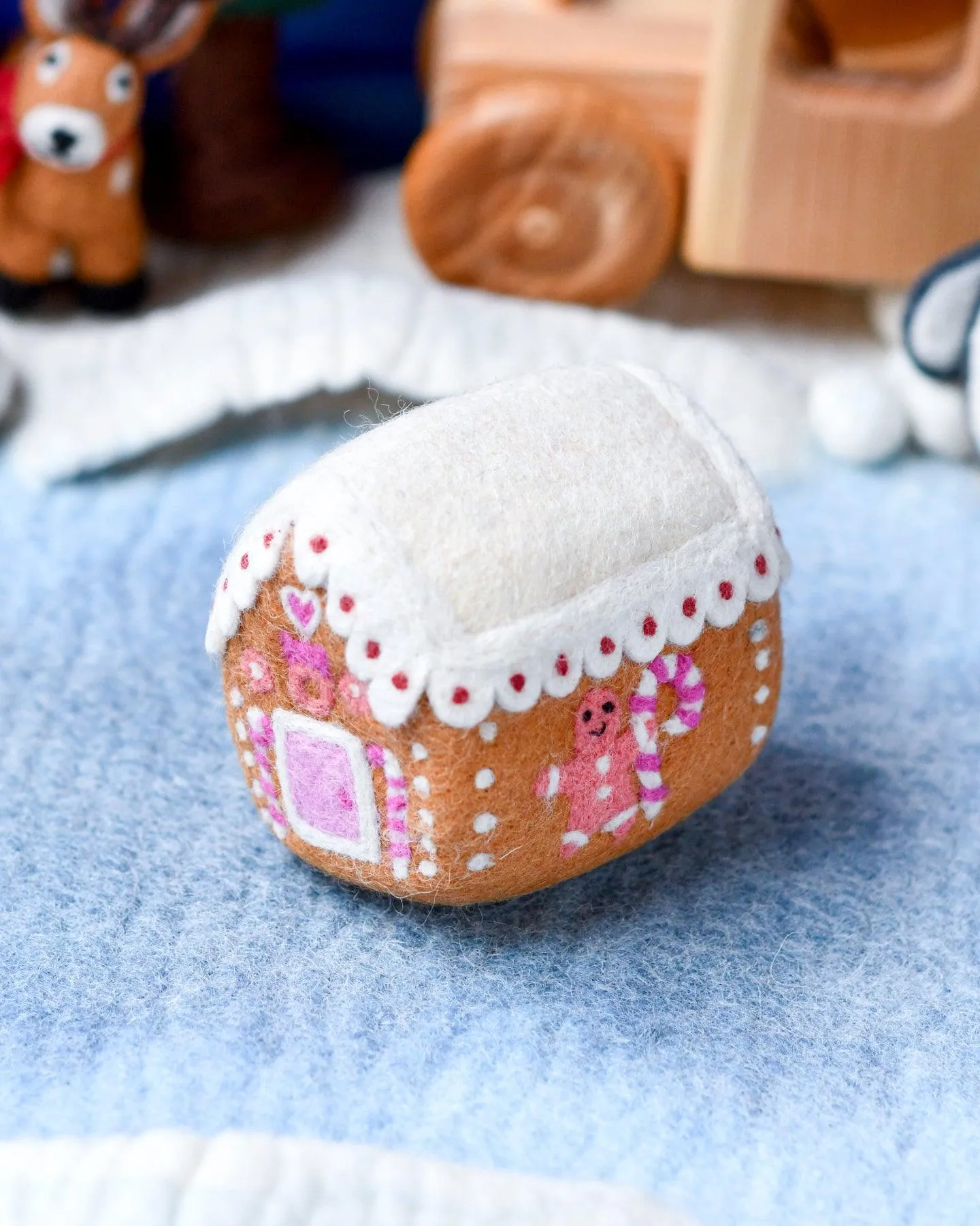Felt Pink Gingerbread House