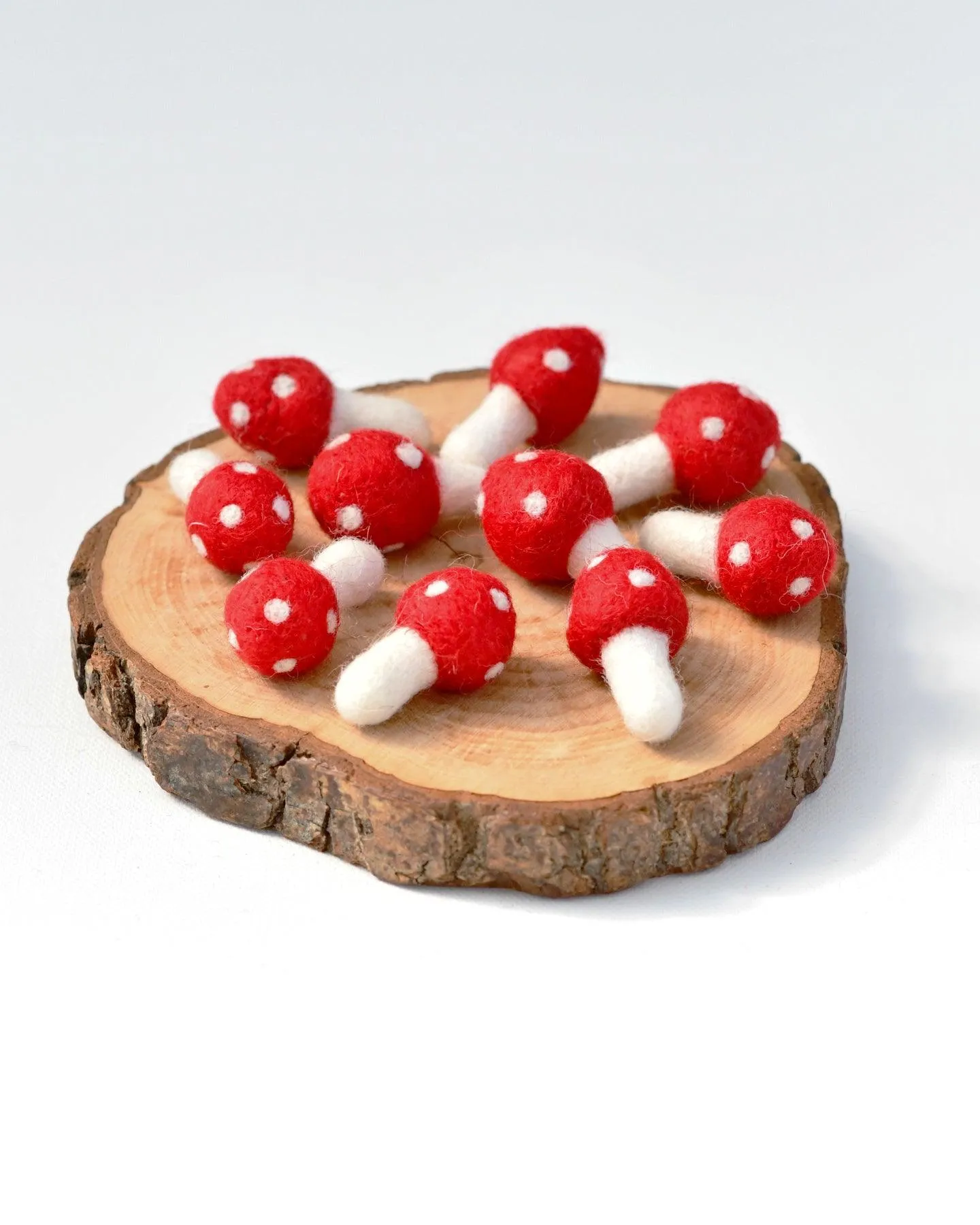 Felt Red Mushrooms