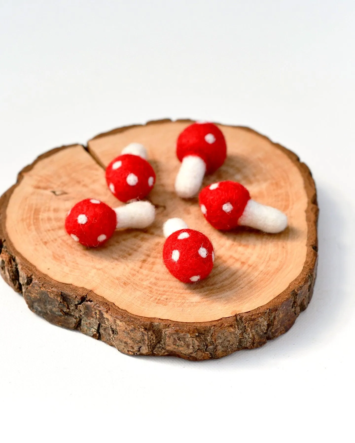 Felt Red Mushrooms
