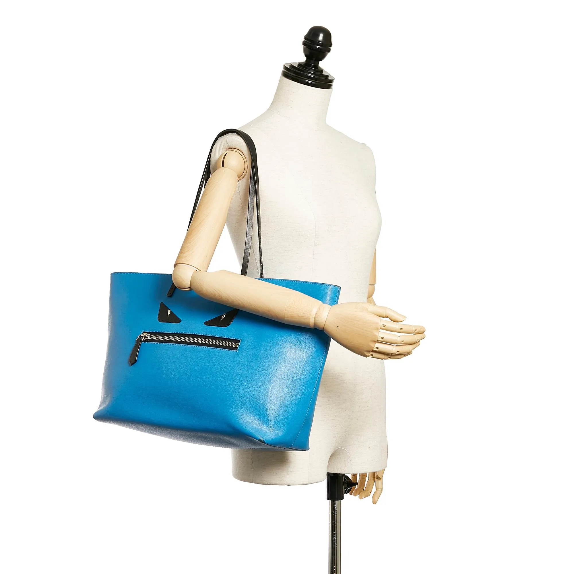 Fendi Medium Monster Roll Leather Tote Bag (SHG-txIAlj)