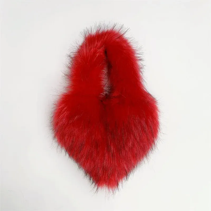 Fluffy Plush Winter Heart Handbags