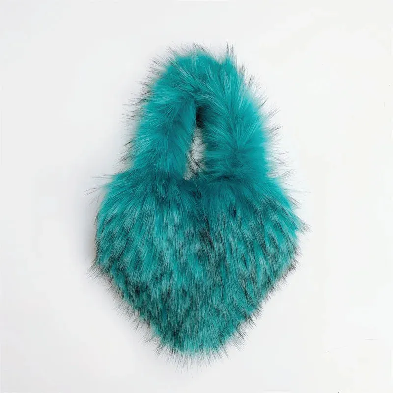 Fluffy Plush Winter Heart Handbags