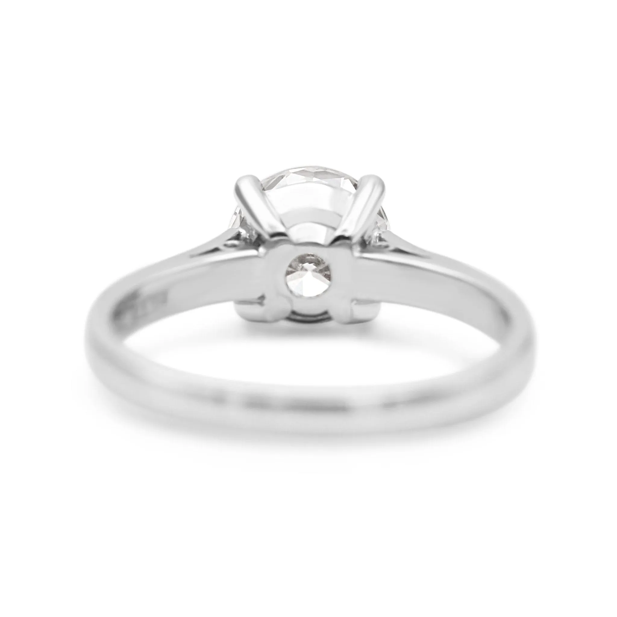 GCS Certificated Brilliant Cut Solitaire Diamond Ring - Platinum
