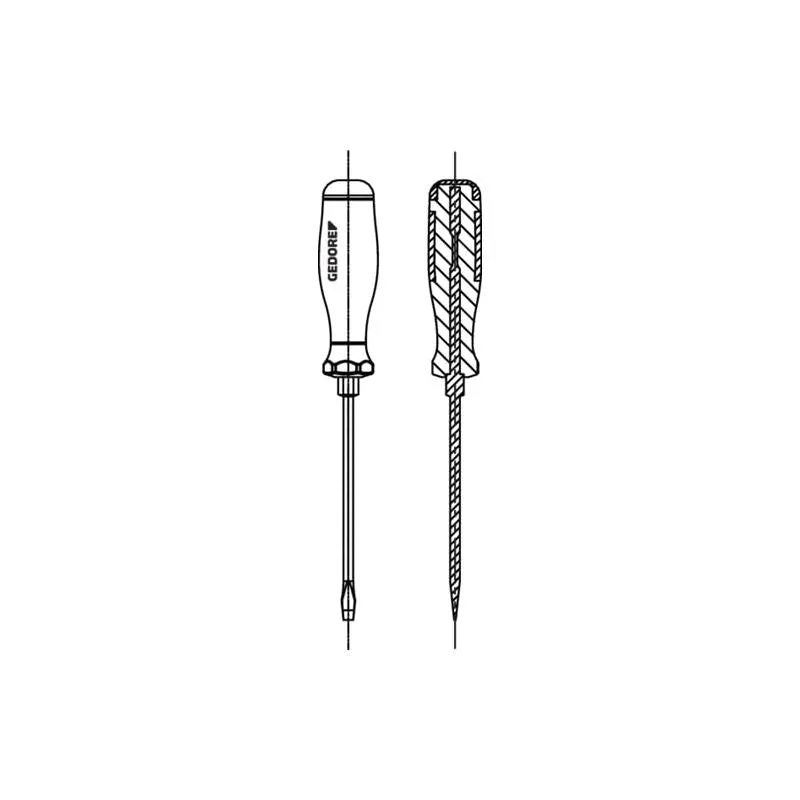 Gedore 1845276 3C-Screwdriver with striking cap 12 mm
