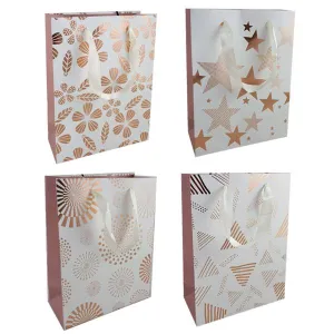 GIFT BAG GOLD DSN EX 30X39X12CM