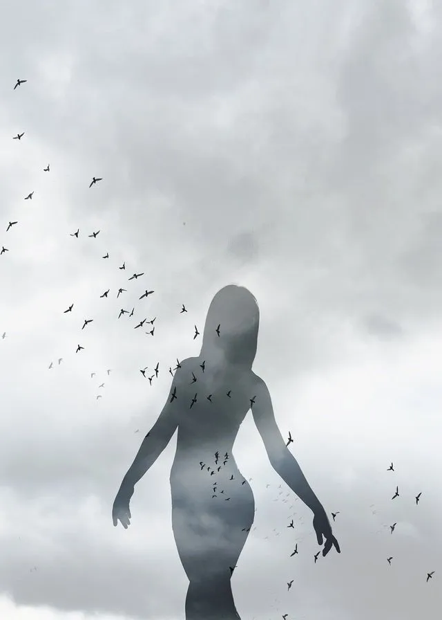 Girl With Birds Print