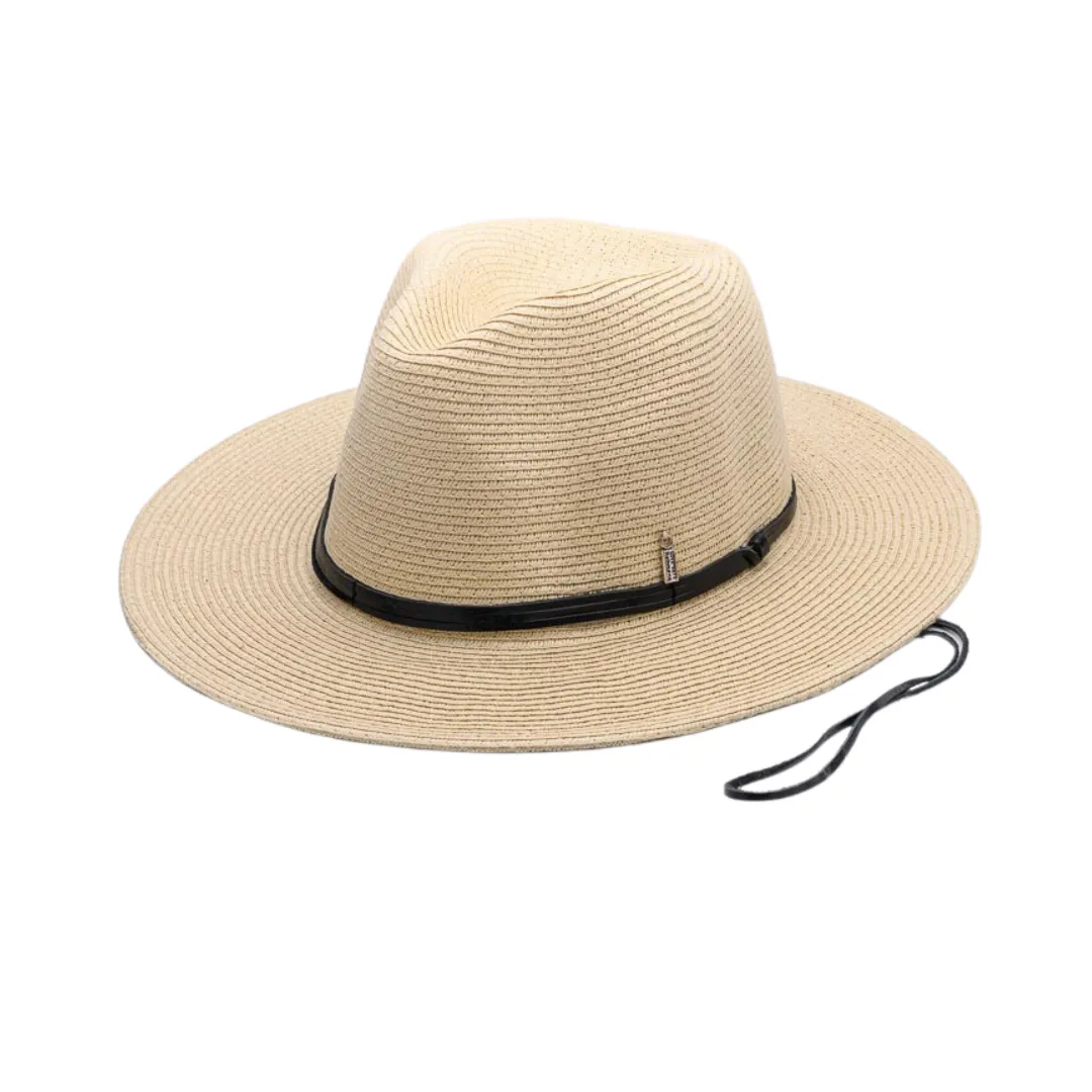 GOING PLACES, Paper Ribbon and Polyester Stowable (crushable) Travel Hat - UPF 50 , ONLY NATURAL