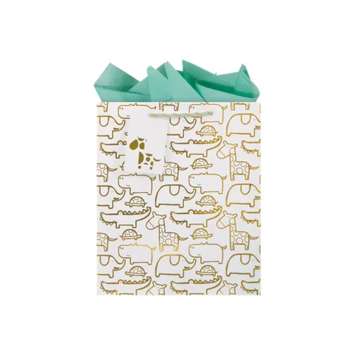 Gold Foil Safari Gift Bag