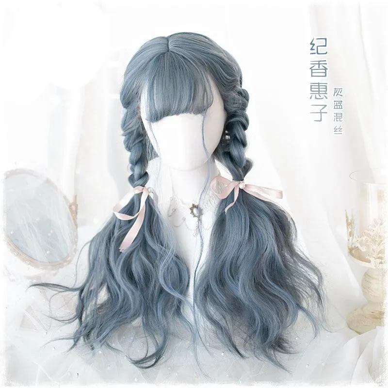 Gothic Blue Long Cosplay Wig