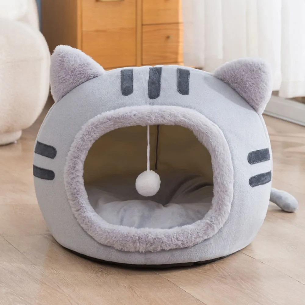 Grey Kitty Cat Purrfect Cave - Large