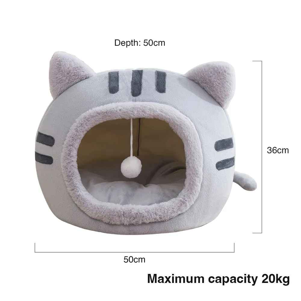 Grey Kitty Cat Purrfect Cave - Large