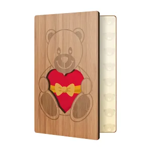 Handcrafted Bamboo Anniversary Cards | Teddy Bear