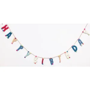 Happy Birthday 3d Felt Garland 6ft | 1ct