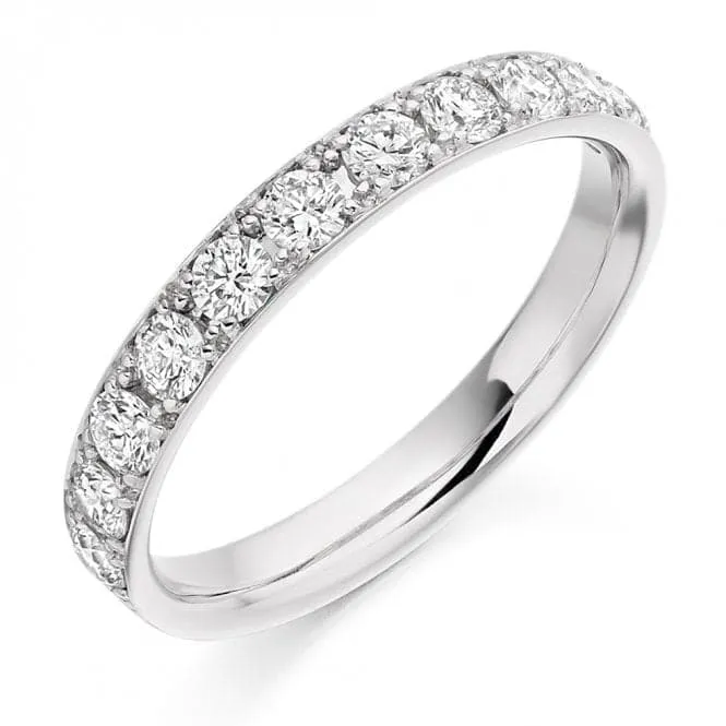 Harmony Collection 0.65ct Round Brilliant 3mm Half Eternity Ring