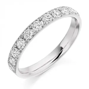 Harmony Collection 0.65ct Round Brilliant 3mm Half Eternity Ring