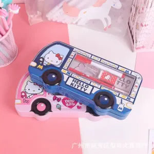 Hello Kitty Pencil Case Creative Bus Shape