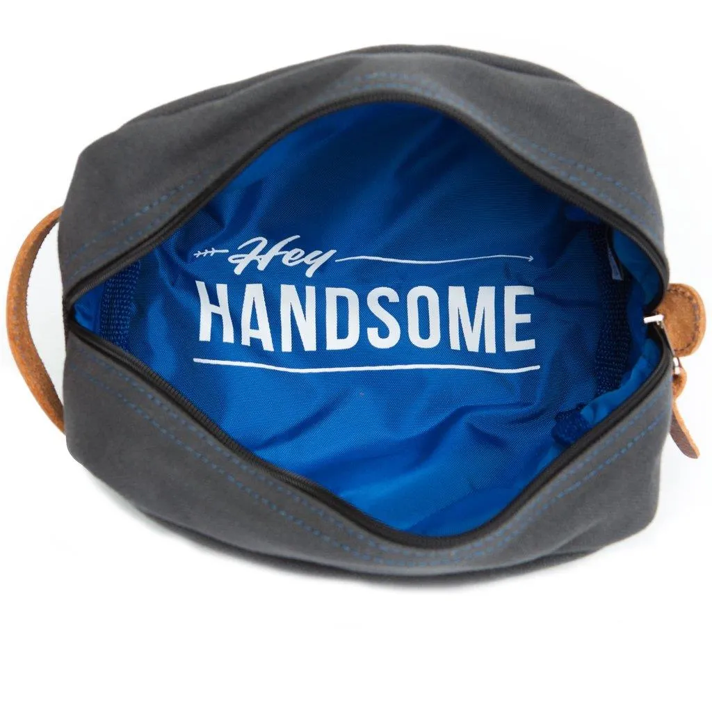 Hey Handsome Shaving Kit Bag (Grey)