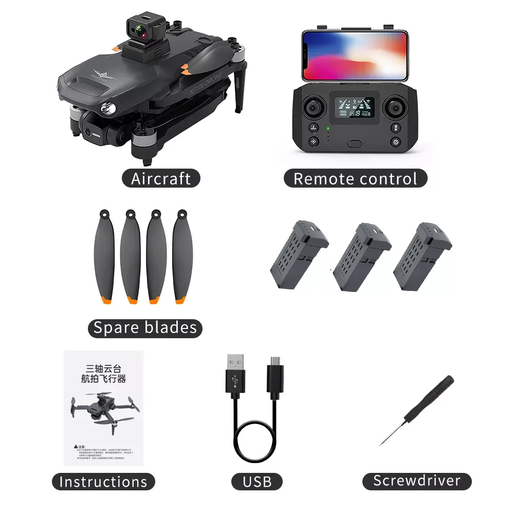 iSKF106 Max 4K Drone | 3-Axis Gimbal
