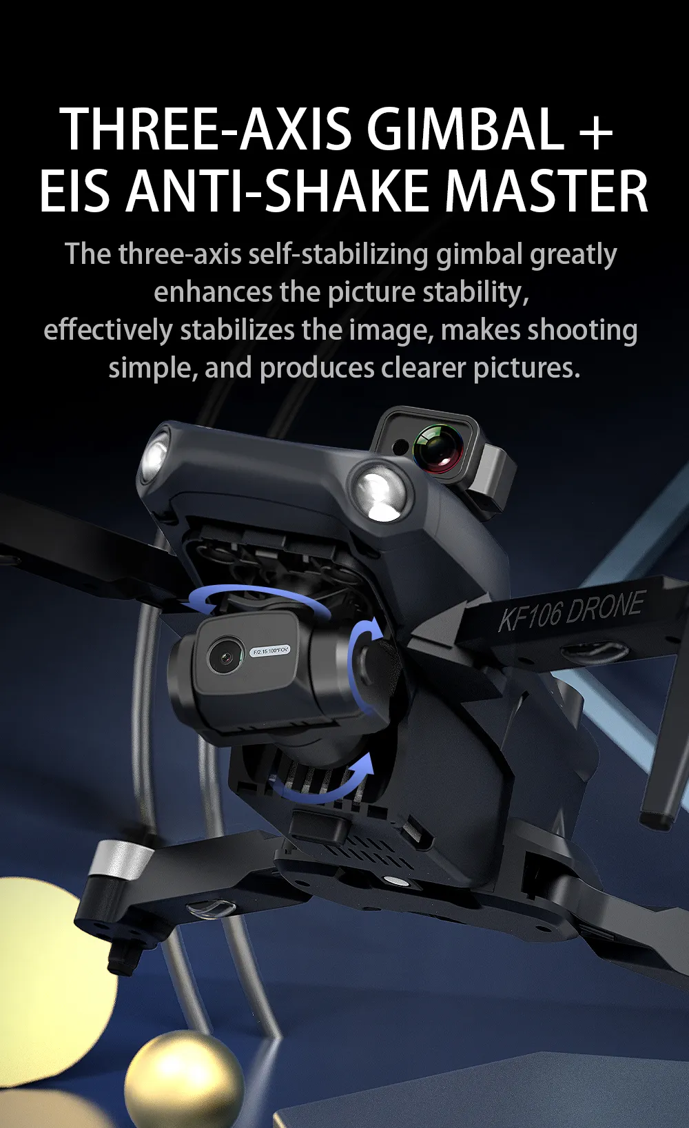 iSKF106 Max 4K Drone | 3-Axis Gimbal