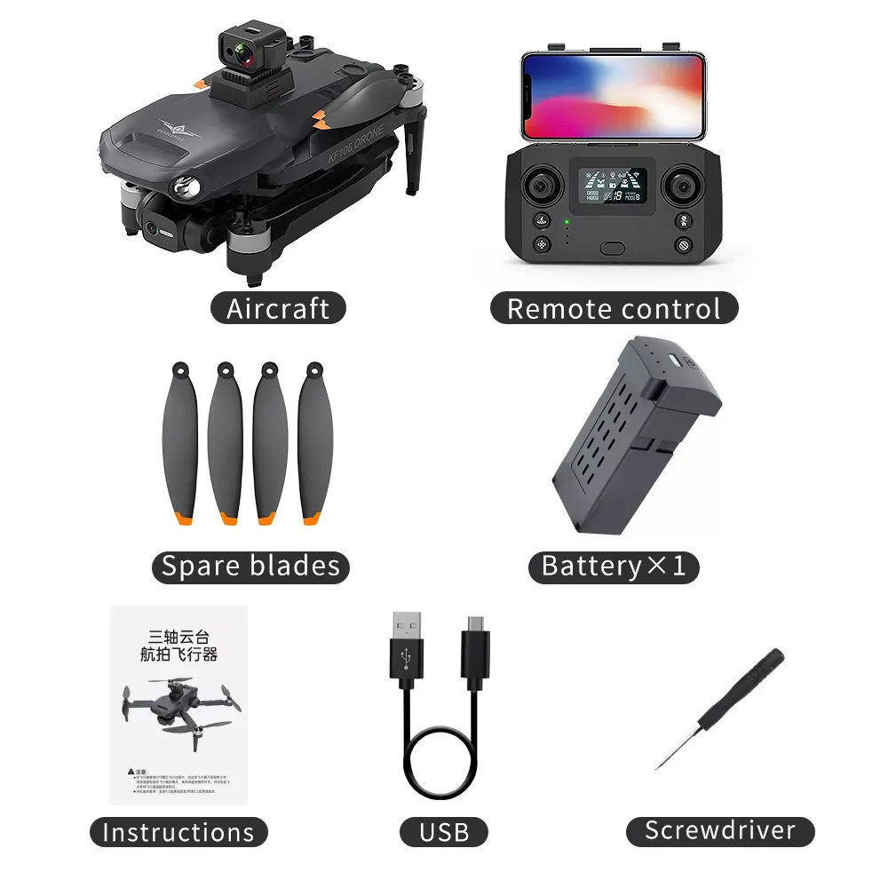 iSKF106 Max 4K Drone | 3-Axis Gimbal
