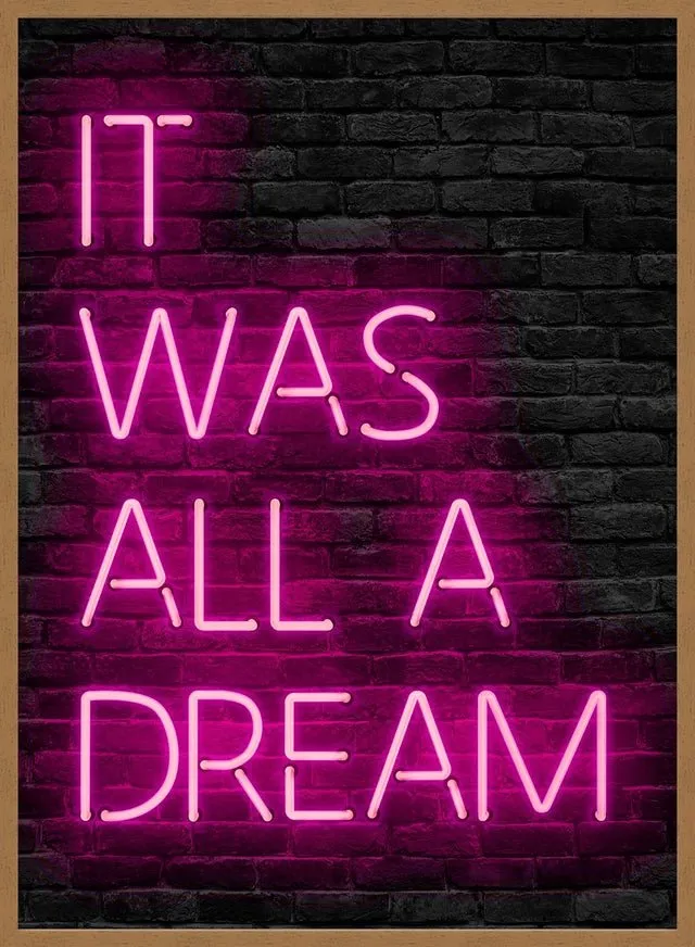 It Was All A Dream Neon Print Pink