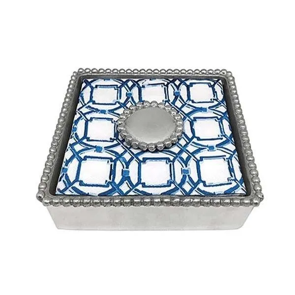 Jacki Pearled Beaded Napkin Box