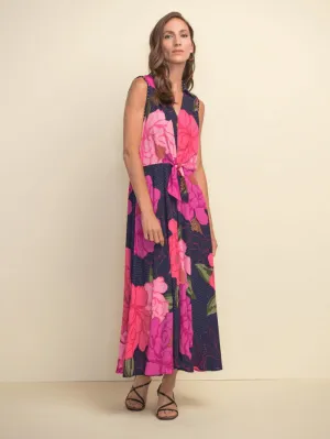 Joseph Ribkoff S Pink Floral Maxi Dress 211279