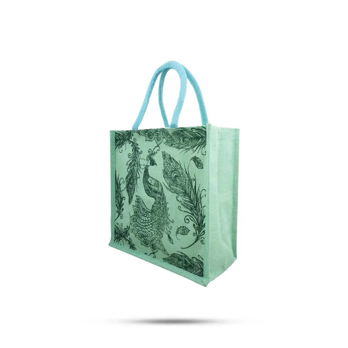 Jute Lunch Bag with Zip - 12 x 12 Inches | Jute Bag/ Handbag/ Tote Bag for Women