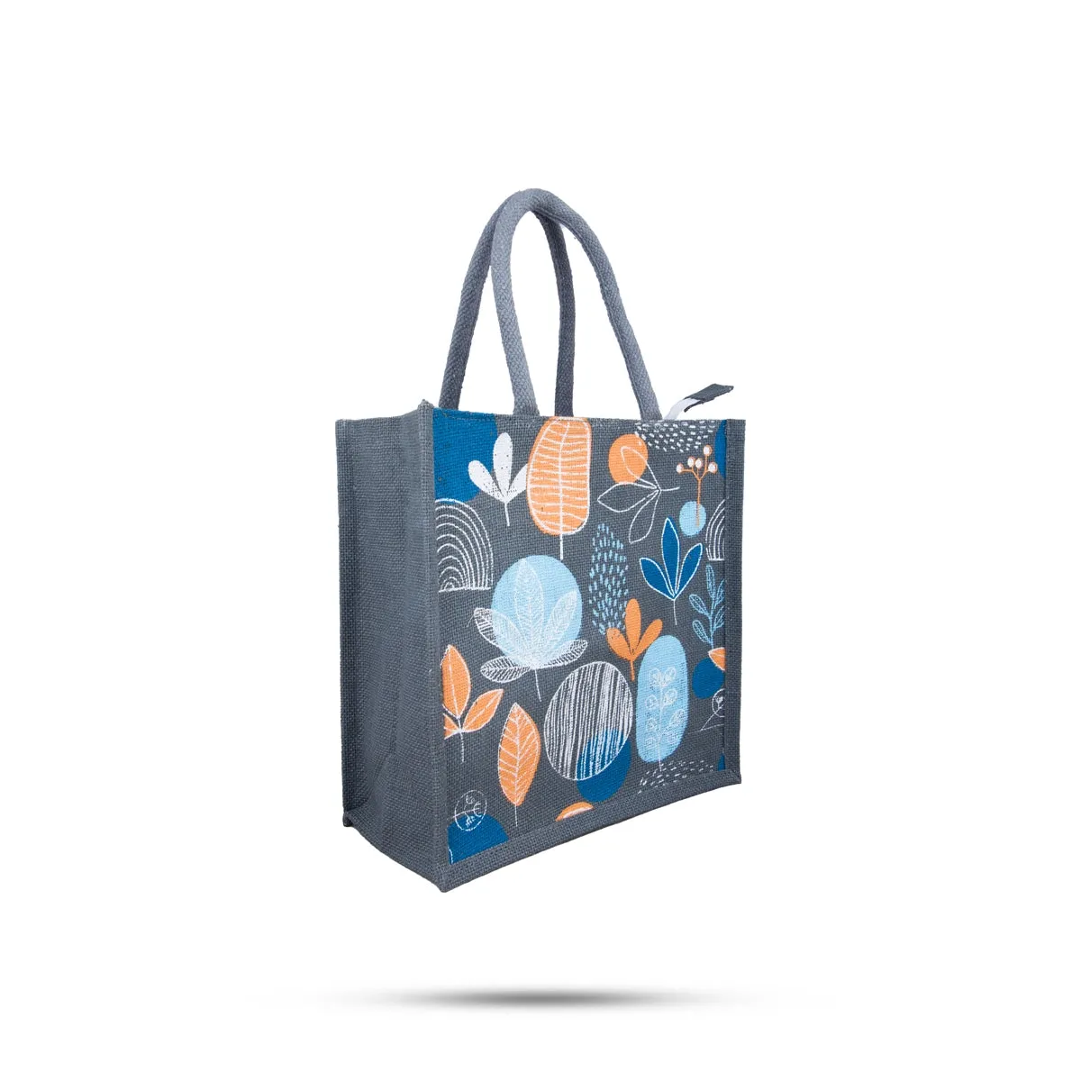 Jute Lunch Bag with Zip - 12 x 12 Inches | Jute Bag/ Handbag/ Tote Bag for Women