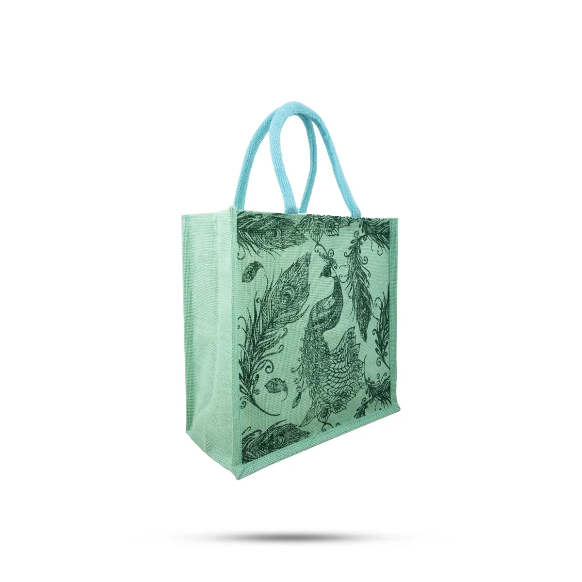 Jute Lunch Bag with Zip - 12 x 12 Inches | Jute Bag/ Handbag/ Tote Bag for Women