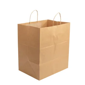 Karat Kraft Shopping Bag with Twisted Handles, 12.2"W x 14"H x 7.5"L