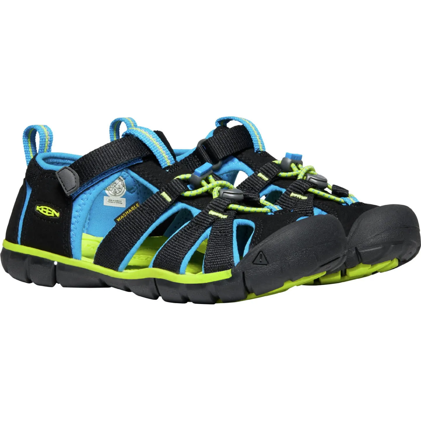 Keen Kids&#x27; Seacamp II CNX Black/Brilliant Blue | Buy Keen Kids&#x27; Seacamp II CNX Black/Brilliant Blue here | Outnorth