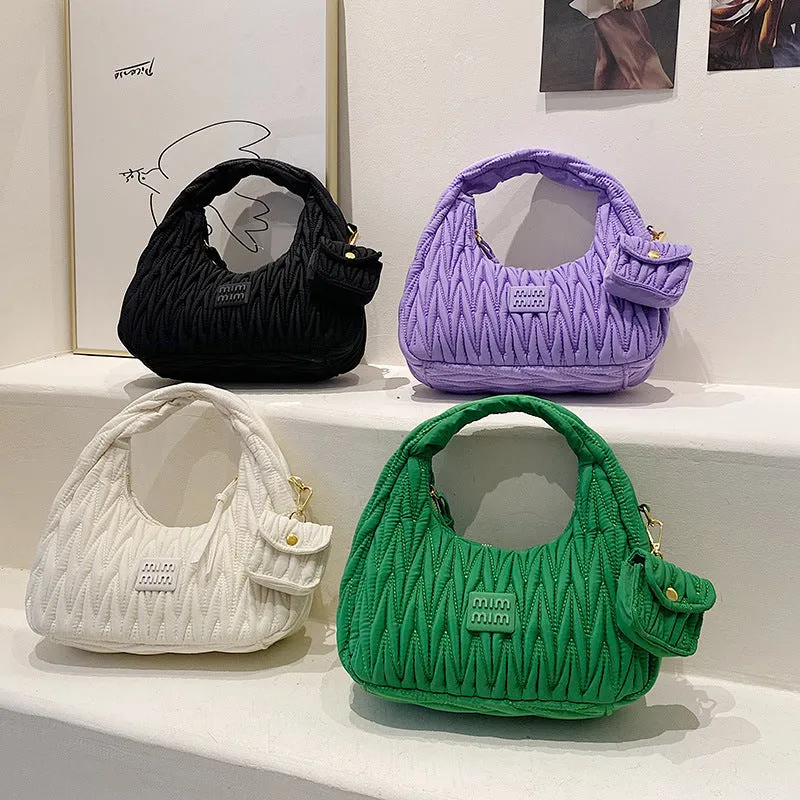 Korean All Ins Handbag Popular Single Shoulder Fold Underarm