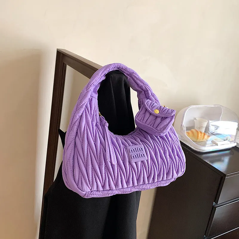 Korean All Ins Handbag Popular Single Shoulder Fold Underarm
