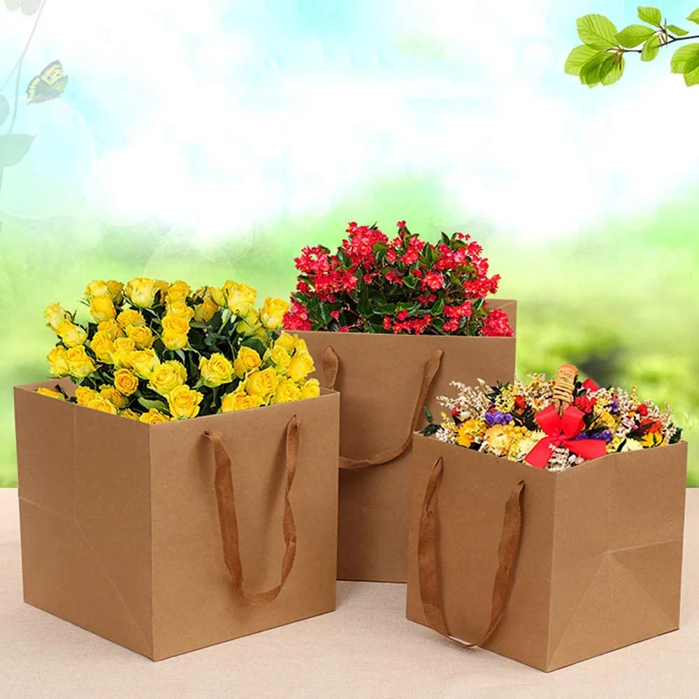 Kraft Paper Gift Box Bag 30x30x38cm