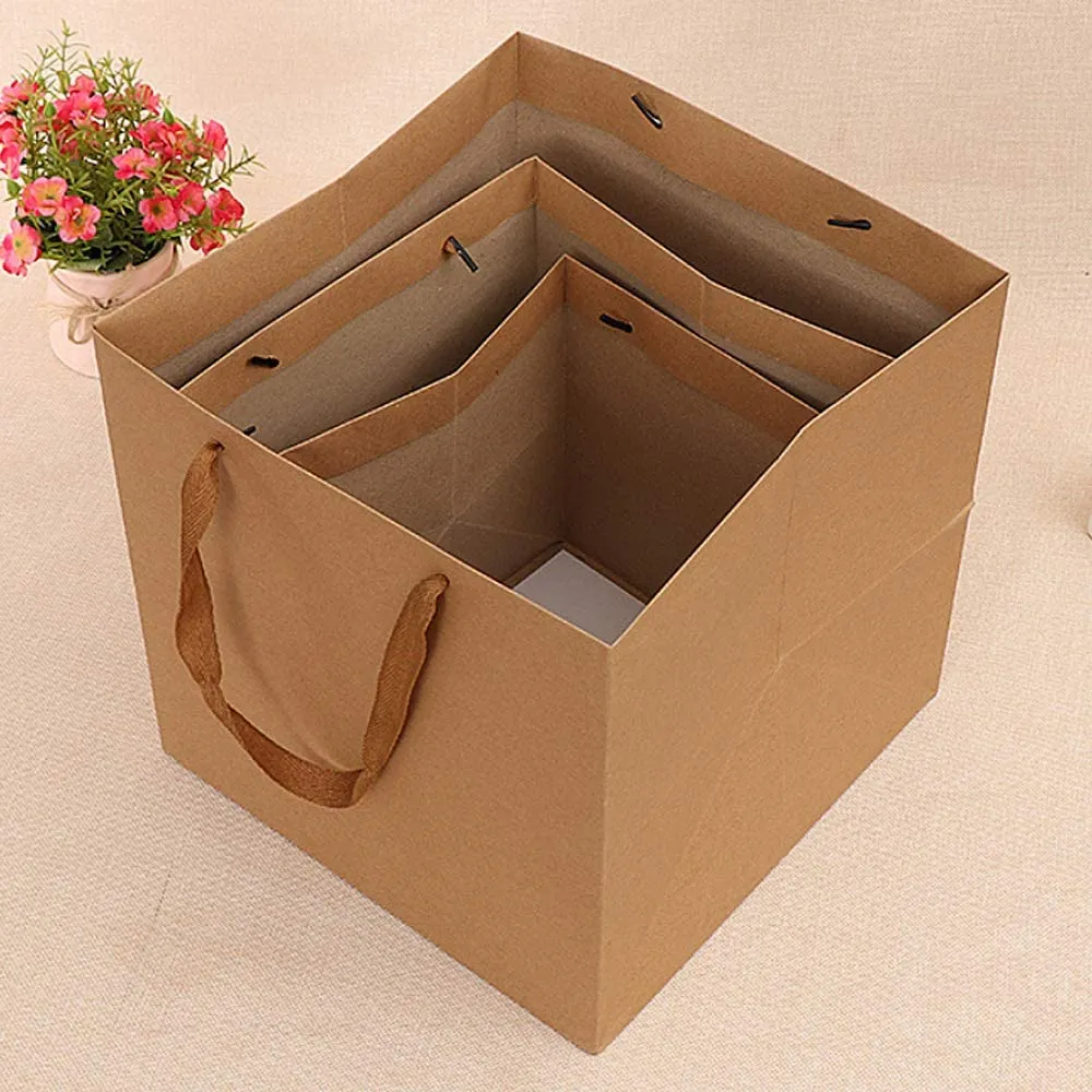 Kraft Paper Gift Box Bag 30x30x38cm