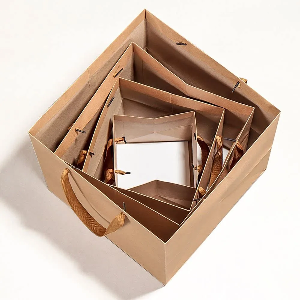Kraft Paper Gift Box Bag 30x30x38cm