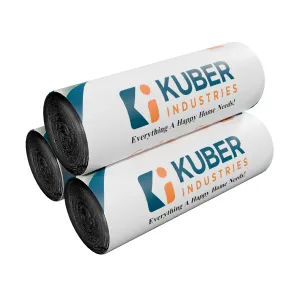 Kuber Industries (Small) Eco - Friendly Dustbin Bags - (90 Pcs) Leakproof | Odour Free | Strong Garbage Bags - For Trash And Waste - Dustbin Covers For Home And Office (19 x 17 Inches) (Black)