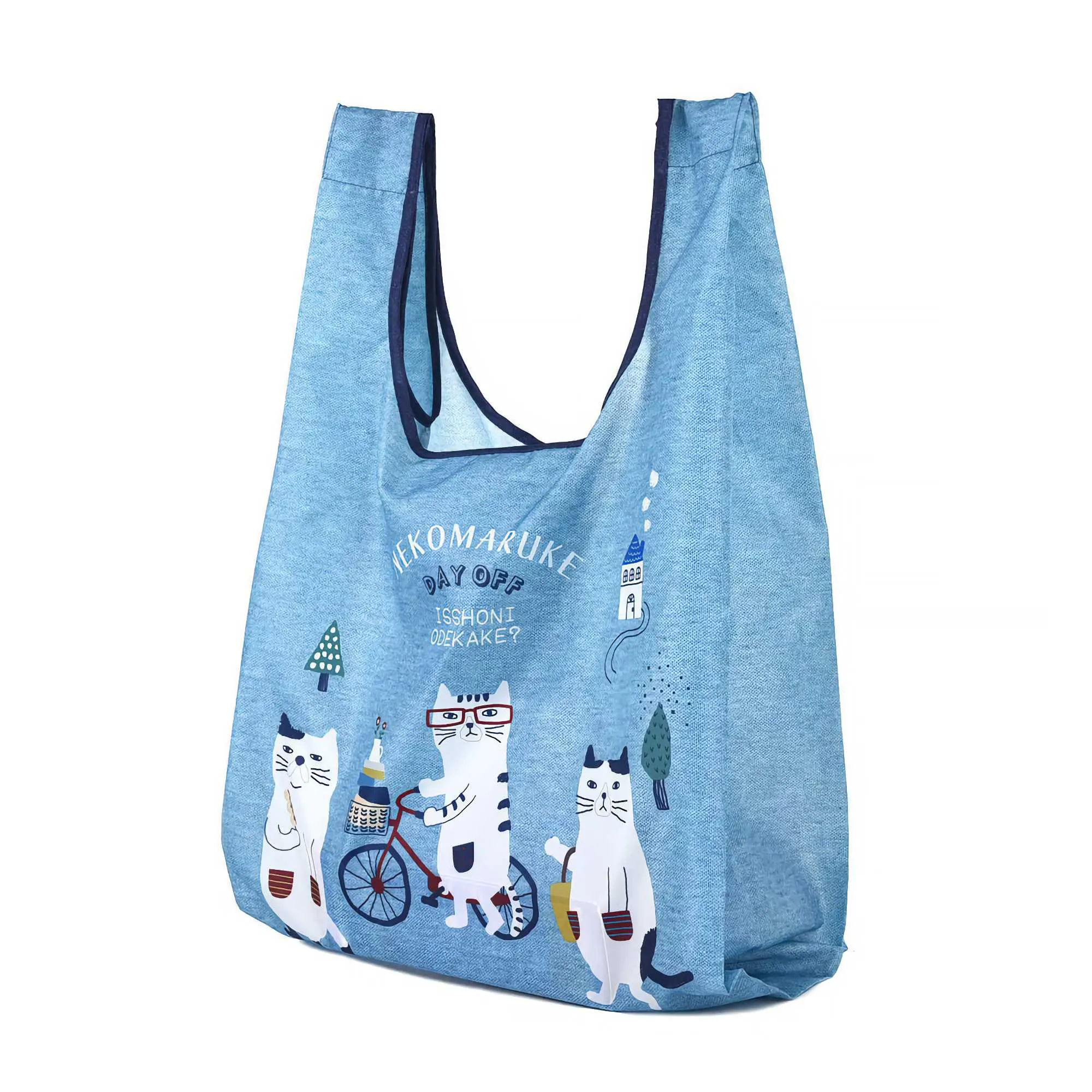 Kusuguru Nekomaruke It's My Day Off Today eco-bag