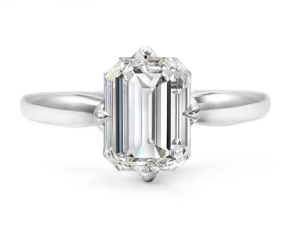 Lab-Grown Emerald-Cut Diamond Solitaire