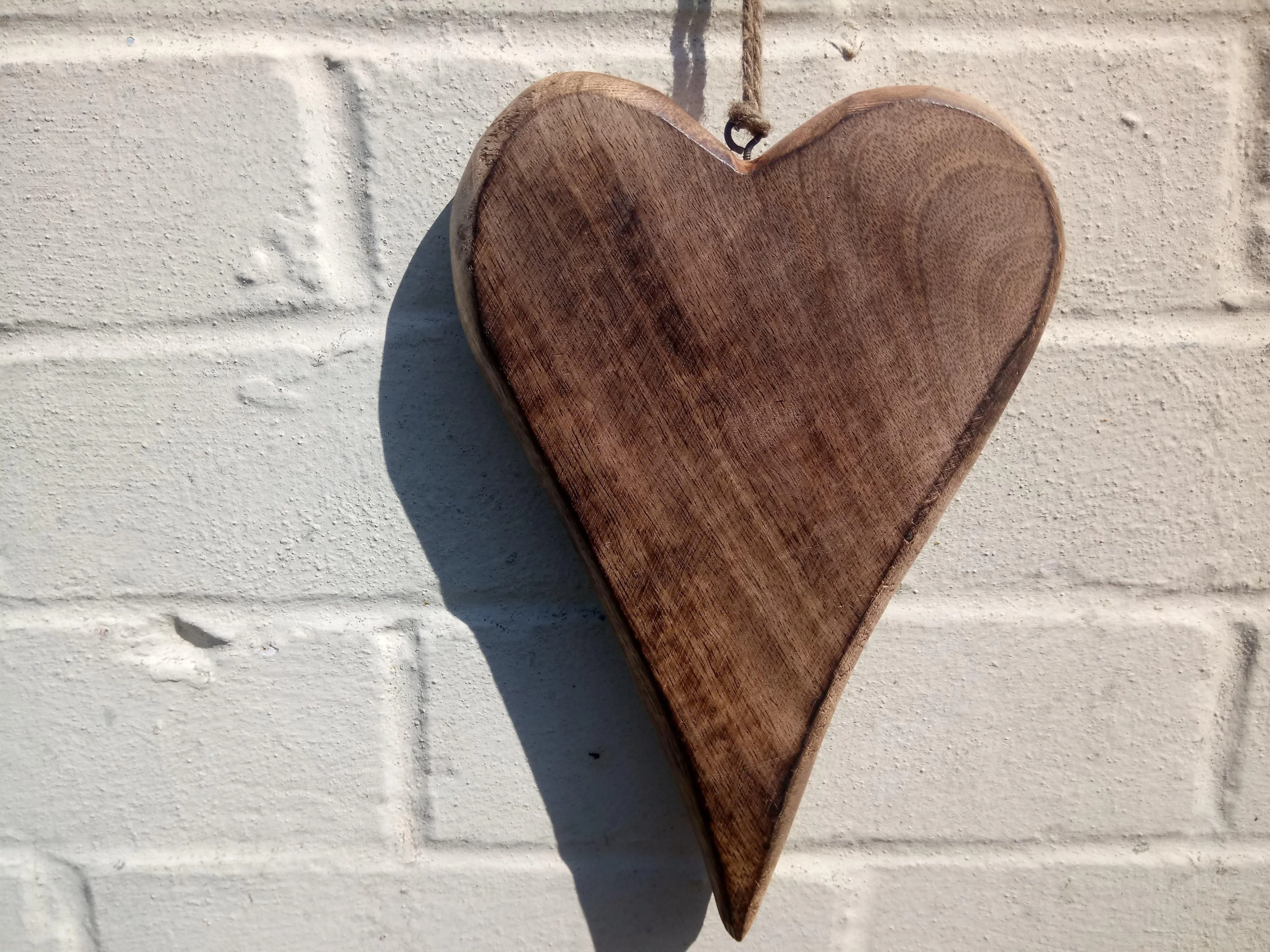 Large Solid Wood Love Heart